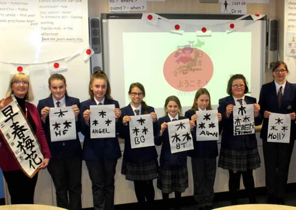 South Shields School children turning their hands to Japanese.