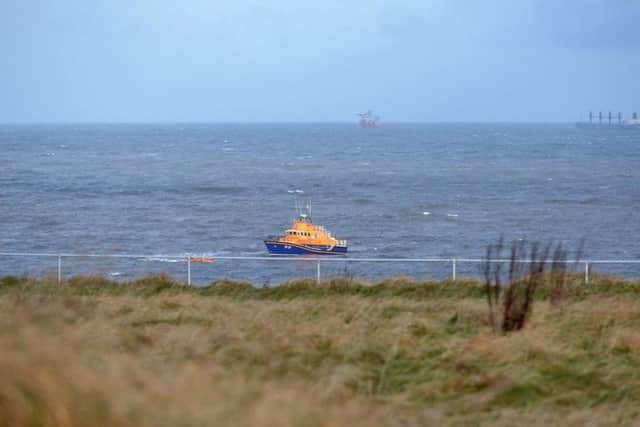 A lifeboat near the scene of Friday's incident.