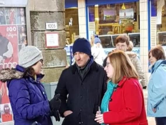 MP Emma Lewell-Buck joined Save South Tyneside Hospital campaigners in South Shields town centre.