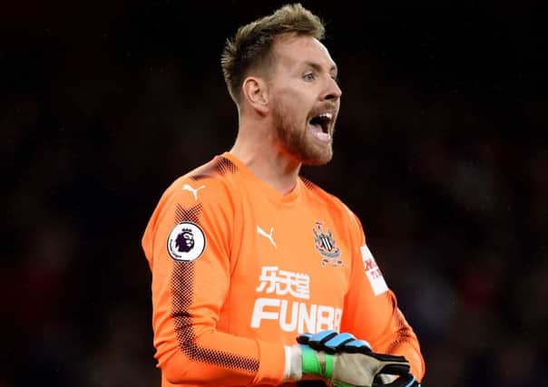 Newcastle United goalkeeper Rob Elliot during the game against Arsenal.