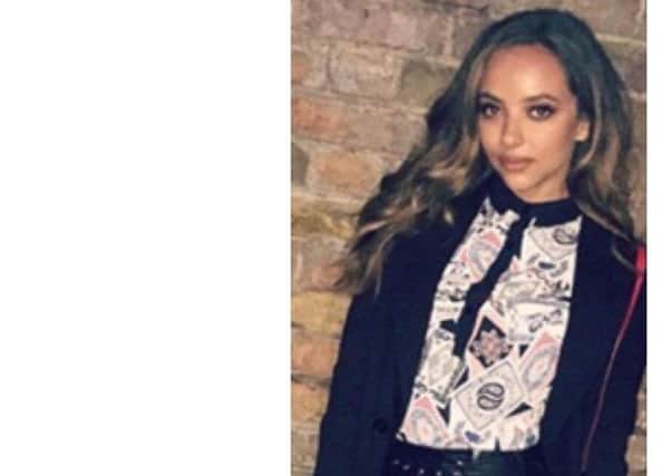 Jade Thirlwall wearing the blouse, which has been stolen.