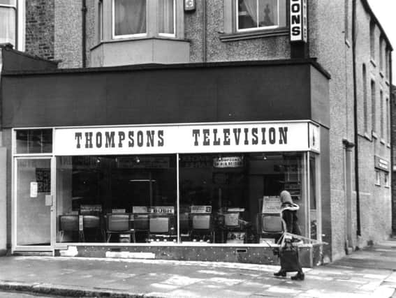 Thompsons Television store in Fowler Street in 1974.
