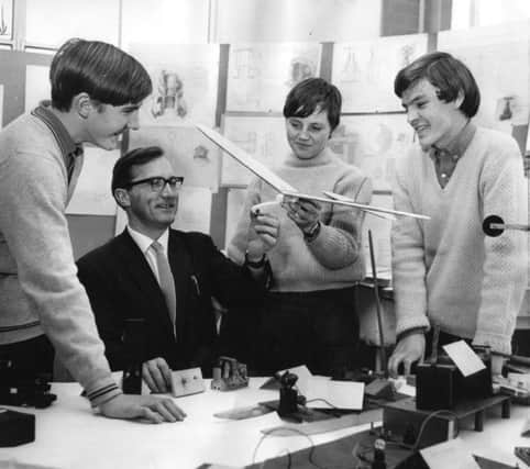 Mr J G Robertson, a Redwell handicraft teacher, is pictured attending a craft course for South Shields teachers, along with three of his pupils in November 1969. They are, left to right, Derek Turnbull, Terence Thompson and George Gray.