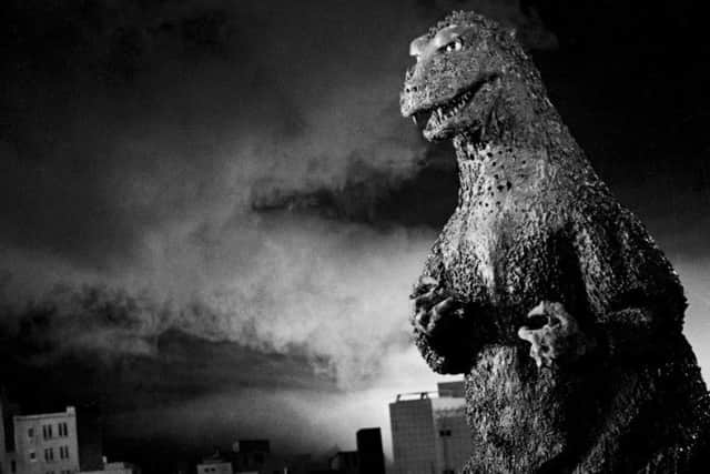 A scene from the 1954 Godzilla film.