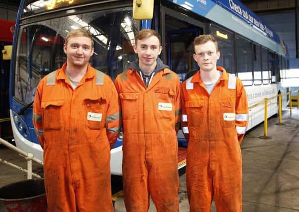 Kieran Wilson; Harry Renwick, who will join the Teesside depot; and Shaun Baxter.