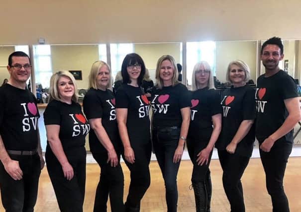 From left to right, Slimming World consultants Ken Brown, Jackie McNally, Chris Haswell, Deb Blenkinsop, Sharon Simpson, Sharon Snaith, Tina Harley and David Ducasse.