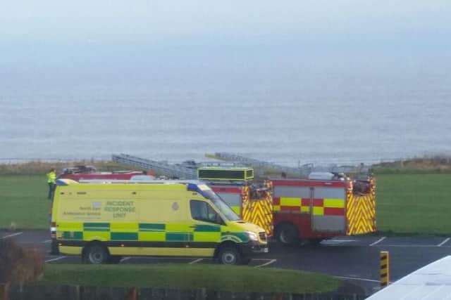 Emergency services at Marsden Cliffs. Credit: Joshua Thurgood.