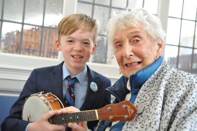 James Bassett plays a surprise performance for Jean MacDonald at St Hilda's Church, after she missed out on the Freemasons Christmas Party.