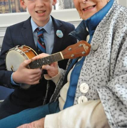 James Bassett plays a surprise performance for Jean MacDonald at St Hilda's Church, after she missed out on the Freemasons Christmas Party.