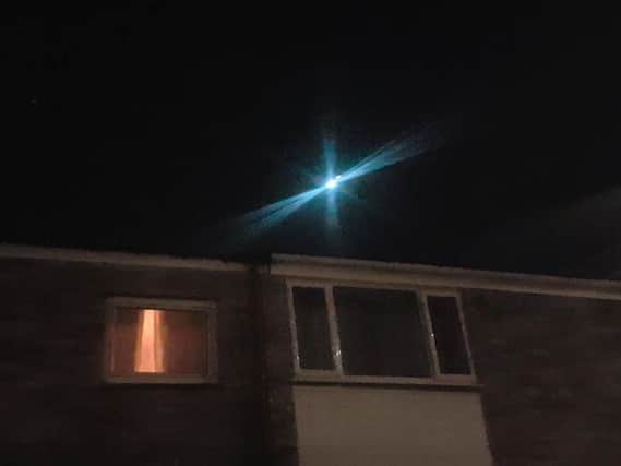 The meteor captured on camera by Dan Slesser.