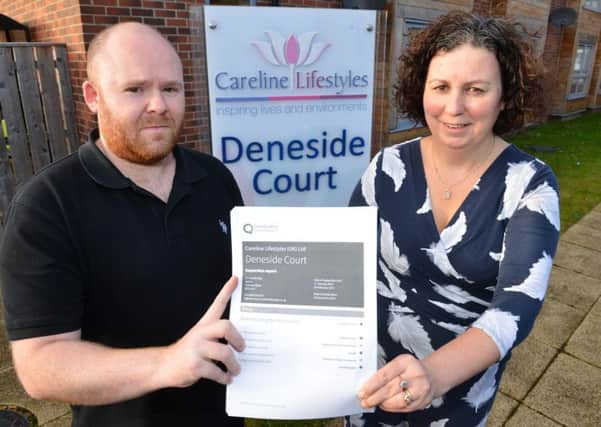 Deneside Court wrong report. Careline Lifestyle head of therapeutic services Amanda Knight and home deputy manager Lee Clavery