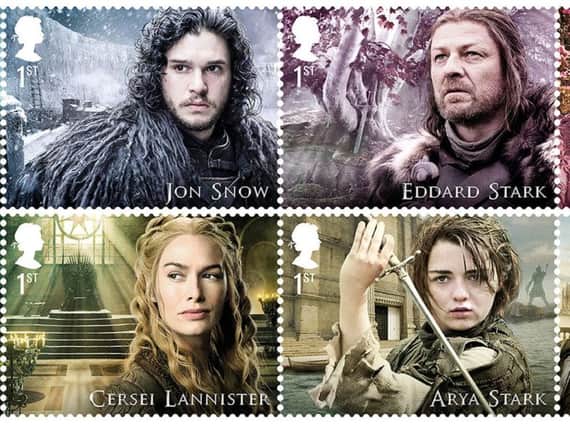 Game of Thrones stamps. Images courtesy of Royal Mail