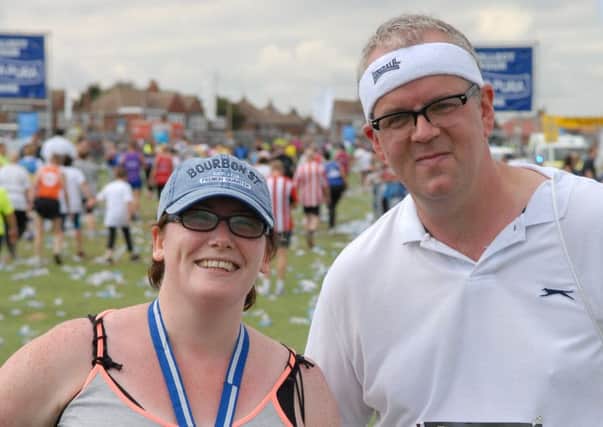 South Shields MP Emma Lewell-Buck and husband Simon pictured at The Great North Run