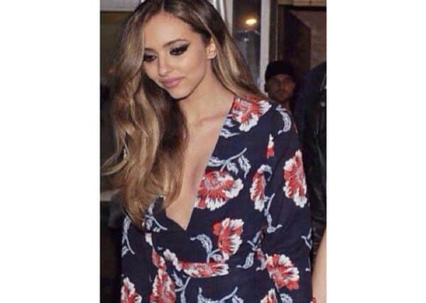 Jade Thirlwall wearing one of the items donated to Empire New and Pre-Loved Dress Agency.