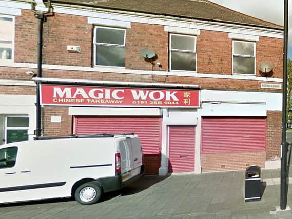 Raiders armed with a knife demanded cash from the till at the Magic Wok Chinese takeaway. Pic: Google Maps.