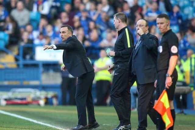 Carlos Carvalhal, left, and Rafa Benitez