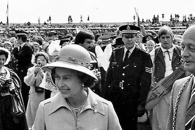 The Queen visits South Shields in 1977.