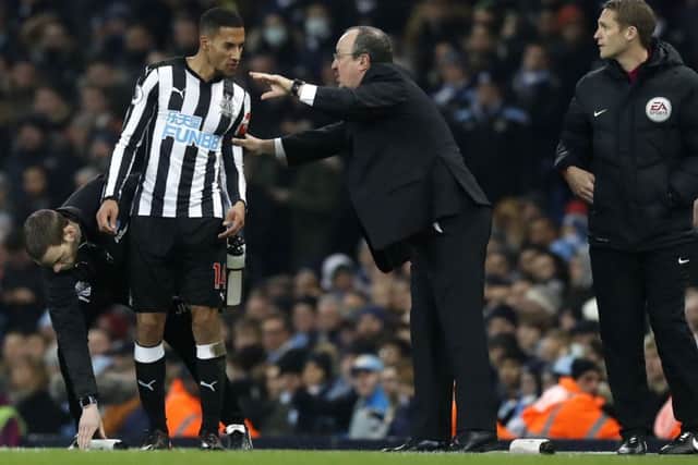 Isaac Hayden, left, and Rafa Benitez