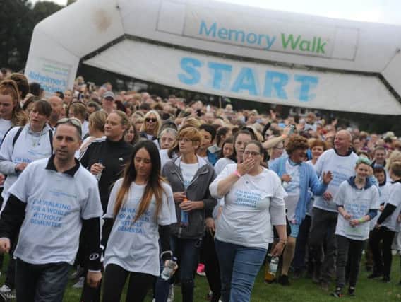 The Alzheimer's Society Memory Walk sets off from Bents Park, South Shields, in October last year.