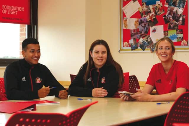 Young people in training at the Foundation of Light.