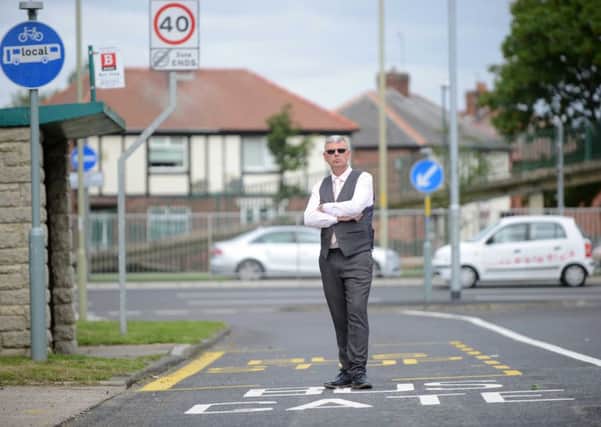 Coun Lee Hughes at the Edinburgh Road junction
