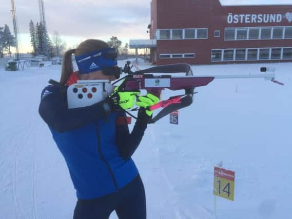 Amanda Lightfoot in training this week in Ostersund, Sweden.