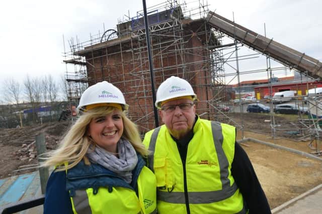 Harton and Westoe Banner Group  first look at St Hilda's Colliery renovation. Tyne and Wear Building Trust Fiona Tobin and Banner Group Ronnie Patterson