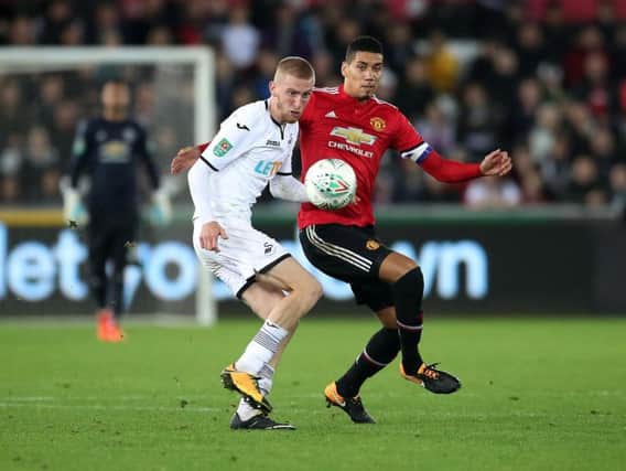 Swansea striker Oliver McBurnie