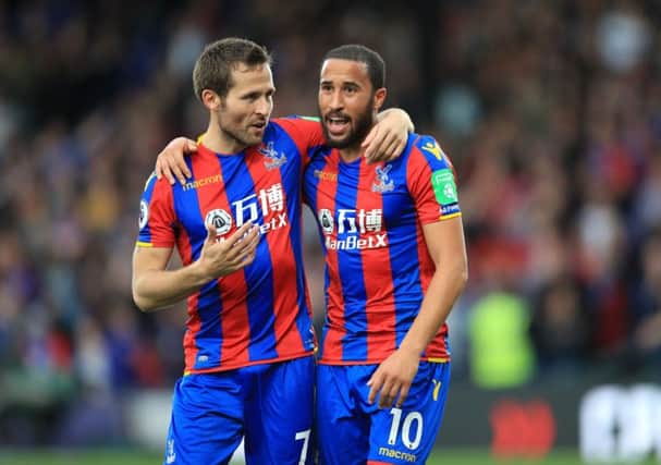 Crystal Palace's Yohan Cabaye, left, and Andros Townsend both used to play for Newcastle.