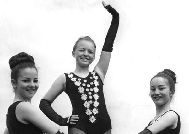 Isabelle Lathan, Debbie Ridley and Denise Davies, tap dancers from Miss Hardys School of Dancing, pictured 1971.