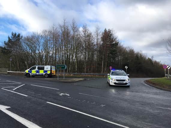 Police near the scene of the incident.