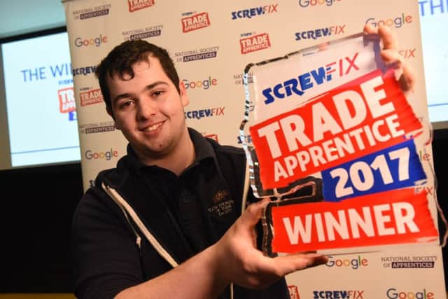 William Ellis, last year's Screwfix Top Trade Apprentice winner.