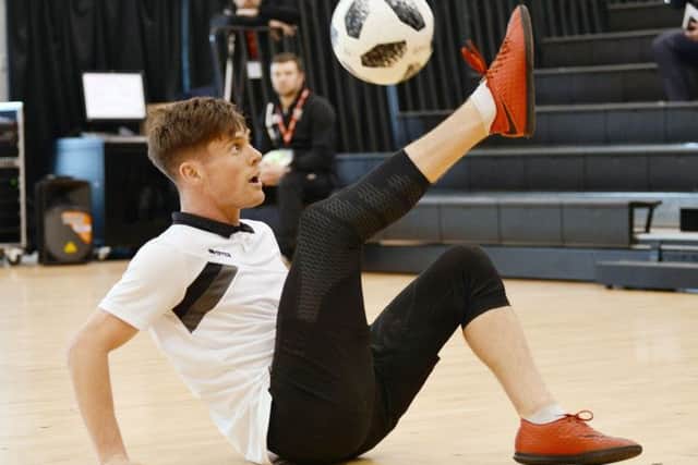 John Farnworth visited two schools in South Tyneside to show off his skills, as well as the college.