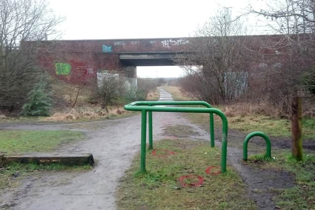 The scene of the crash on the old mineral line, off Mill Lane, Jarrow.