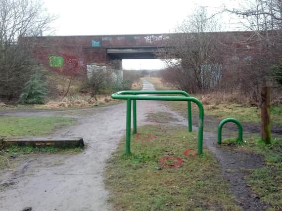 The scene of the crash on the old mineral line, off Mill Lane, Jarrow.
