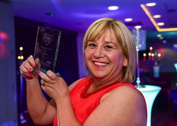 Community Nurse of the Year Gill Gunn with her award.
