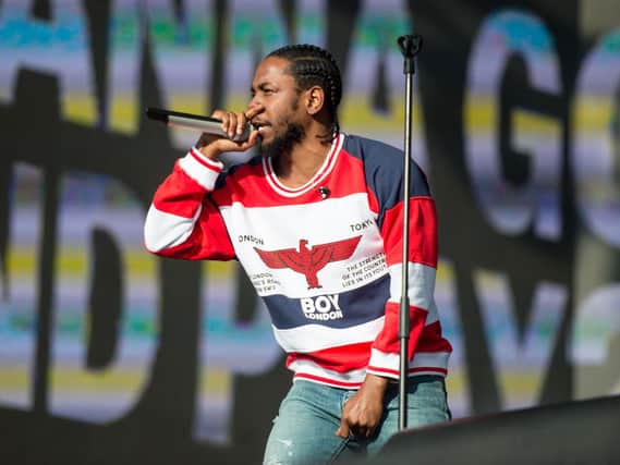 Rapper Kendrick Lamar, who has been confirmed as one of the headliners for this year's Reading and Leeds festivals. Pic: PA.
