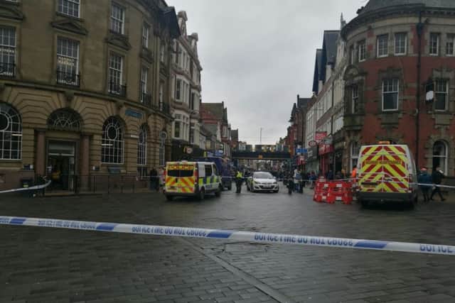 Police cordon was put in place following a robbery in King Street