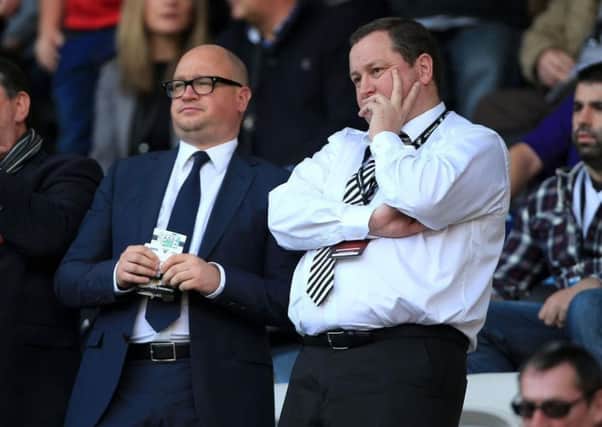 Newcastle Uniteds hierarchy Lee Charnley and Mike Ashley.