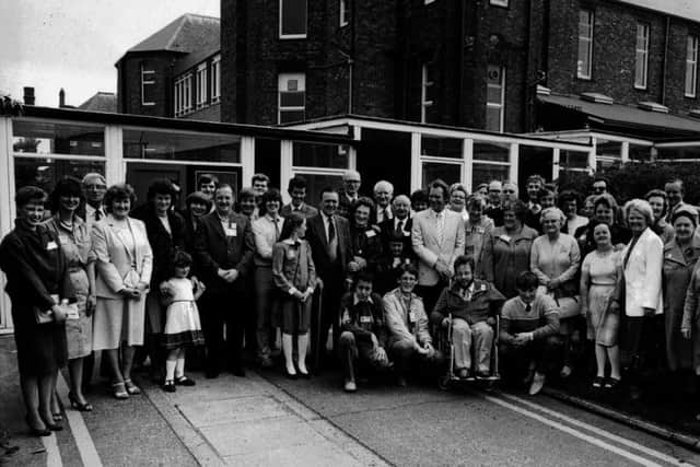 Members of Hospital Radio South Tyneside at the official opening of its new studios in the former chapel at South Shields General Hospital in June 1984. Pic: Bill Duncan.