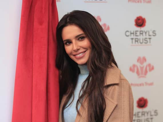 Cheryl opening the new Prince's Trust and Cheryl's Trust centre in Newcastle. Pic: PA.