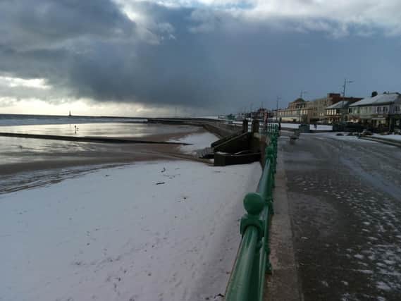 The seafront in the snow
