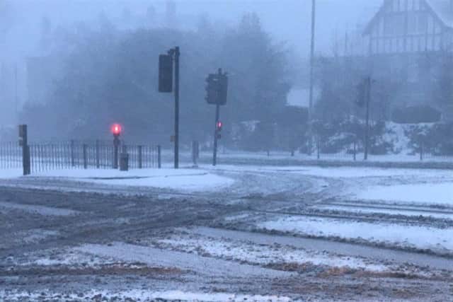 Roads in South Shields this morning.