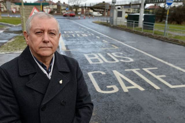 Ralph Jackson at the Bus Lane close to the junction of Edinburgh Road and Newcastle Road. Picture by FRANK REID