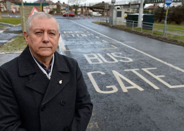 Ralph Jackson at the Bus Lane close to the junction of Edinburgh Road and Newcastle Road. Picture by FRANK REID