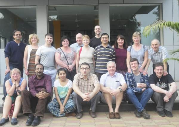 Volunteers on a previous visit to India, including Dr Sanjay Deshpande, front, second from left.