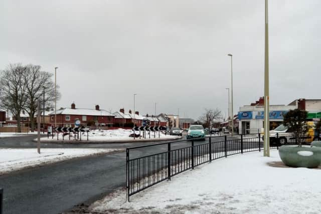 Prince Edward Road in South Shields was clear, but the side streets were still affected by snow.