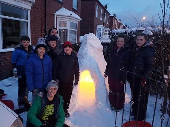 An igloo on Coleman Avenue in South Shields. Photo by Jill Laws Coyne.