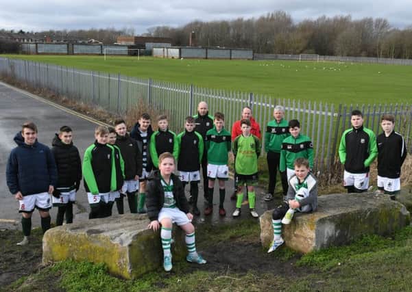 Whiteleas Juniors FC, who are to lose their pitch at the former Temple Park Junior School, which is to be demoilished.