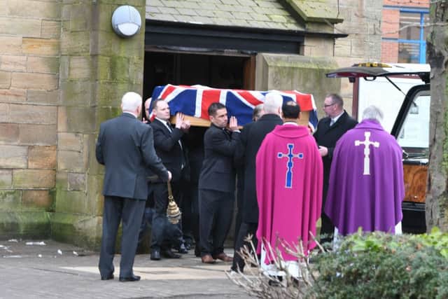 Jarra Jim's funeral was held at St Bede's RC Church, Jarrow.